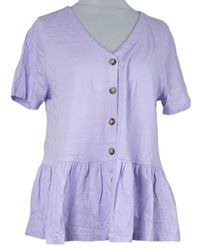 Dámská lila peplum halenka New Look 