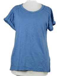 Dámské modré tričko s perforovaným vzorem Peacocks 