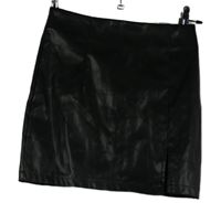 Dámská černá koženková minisukně Shein 