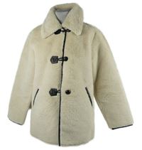 Dámský béžový kožešinový kabát Peacocks 