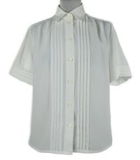 Dámská bílá halenka s plisováním 