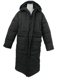 Pánský černý šusťákový zimní kabát s kapucí Firetrap 