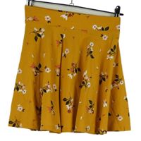 Dámská okrová kytičkovaná sukně C&A