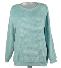 Dámská mátová vzorovaná plyšová mikina Primark