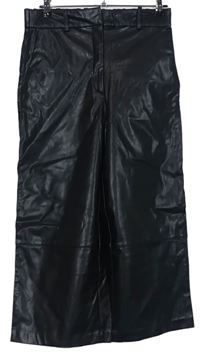 Dámské černé koženkové culottes kalhoty zn. H&M