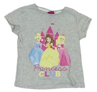 Šedé tričko s Princeznami Disney