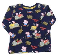 Tmavomodré triko s Peppa pig Primark