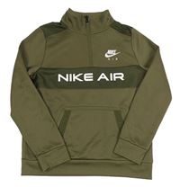 Khaki sportovní mikina s logem Nike
