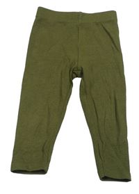 Khaki žebrované legíny Primark