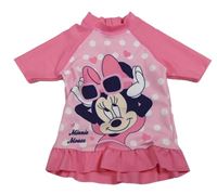 Růžové UV tričko s Minnie zn. Disney