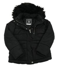 Černá šusťáková zimní bunda s kapucí C&A