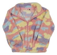 Barevná vzorovaná chlupatá bunda Pep&Co