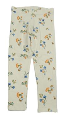 Smetanové květinové legíny Next