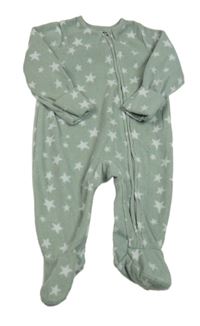 Khaki fleecový overal s hvězdičkami Tu