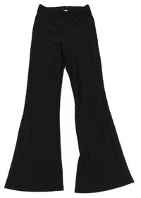 Černé žebrované flare legíny Primark