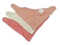 Nové - 3x slinták růžový+ smetanový F&F