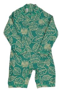 Zelený UV overal s listy Primark