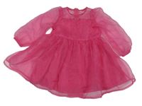 Kostým- Malinové šifonové šaty