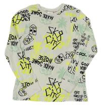 Bílé triko s nápisy a obrázky H&M