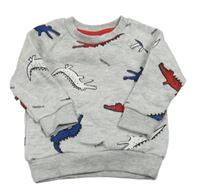 Světlešedá mikina s krokodýly Primark