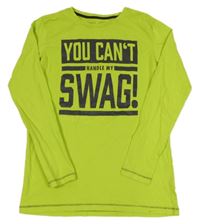 Neonově zelené triko s nápisem Chapter young