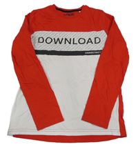 Červeno-bílé triko s nápisem C&A