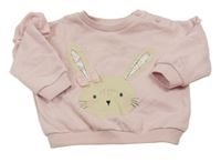 Světlerůžová mikina s králíčkem Matalan