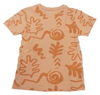 Lososové vzorované tričko Primark 