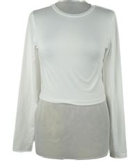 Bílé crop triko Shein