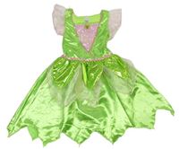 Kostým - Zeleno-světlerůžové šaty s flitry - Zvonilka zn. Disney