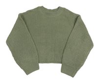 Khaki crop svetr New Look