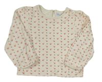 Smetanové triko s motýly Bhs