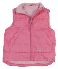 Růžová šusťáková zateplená vesta 