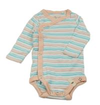 Bílo-modro-lososové pruhované zavinovací body 