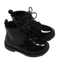 Černé lesklé kotníkové boty H&M vel.22