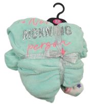 Nové - Mátovo-bílé chlupaté pyžamo s nápisem Dunnes