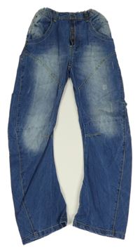 Modré rifle ošoupaného vzhledu