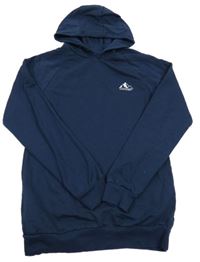 Tmavomodrá mikina s horami a kapucí 