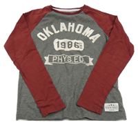 Mahagonovo-šedé triko s nápisem Name it