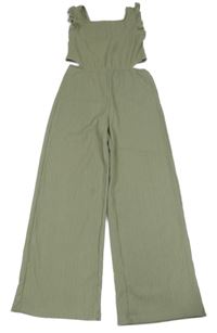 Světlekhaki kalhotový overal s průstřihy Reserved