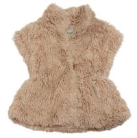 Světlerůžová kožešinová podšitá vesta Mayoral
