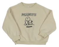 Světlebéžová fleecová mikina se Snoopym Zara