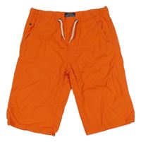 Oranžové plátěné kraťasy Next