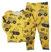 2set - Žluté pyžamo s náklaďáky Shein
