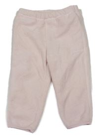 Světlerůžové fleecové kalhoty H&M