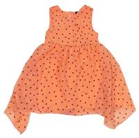 Neonvově oranžové šifonové šaty s hvězdami Kiki&Koko