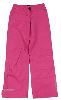 Růžové šusťákové podšité kalhoty s logem McKinley