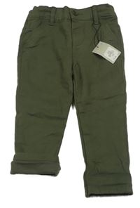 Khaki podšité rifle Primark 
