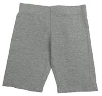 Šedé žebrované elastické kraťasy Primark