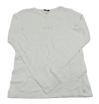 Bílé triko s nápisem Okaidi